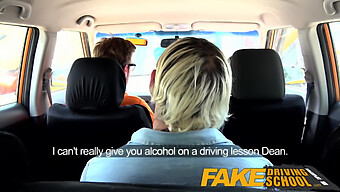 18+ Teen Learners Get Down And Dirty In A Fake Driving School