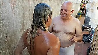 Paty Butt'S Hot Grandpa Gets Naughty On The Beach