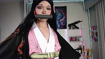 La Zorra De Dibujos Animados Tetona Nezuko Recibe Una Sorpresa De Creampie