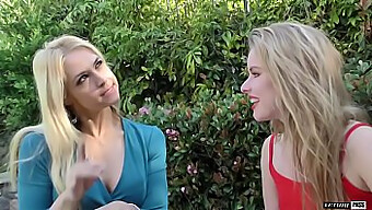 สาวบลอนด์สุดเซ็กซี่ Lilly Lit และ Sarah Vandella แบ่งปันควยและการเลียควยในวิดีโอ Hd นี้