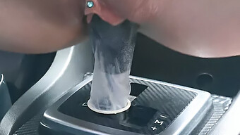 18+ Teen Gets Fucked In Car By Fisting Machine