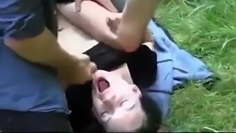 European Girl Gets Naughty In Public Park