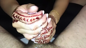 Arab Amateur'S Love For Cum In This Amateur Handjob Video