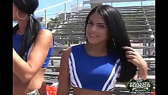 Latina Teen'S Cum-Covered Cheerleader Pussy