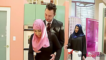 Busty Teen In Hijab Rides Big Cock In Interracial Sex Video