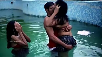 Husband And Wife Share A Threesome With Friend In Swimming Pool