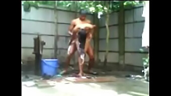 A Naked Indian Girl Pretends To Be A Street Boy In A Public Bath