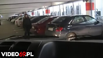 Amateur Teen Sucks In A Car On A Shopping Mall'S Parking Lot