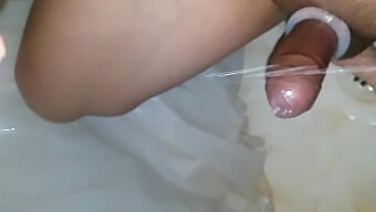 Toying With My Big Dick And Oil In The Shower