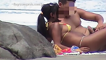 Big Boobs And Ass On Display In This Amateur Beach Sex Video