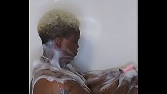 Bath Time Fun With An African American Milf