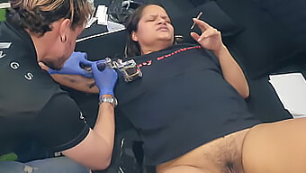 Tattooed Milf Gives Her Husband A Blowjob For A Tattoo