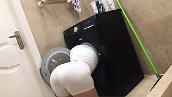 Teen Gets Stuck In A Washing Machine (Hentai)