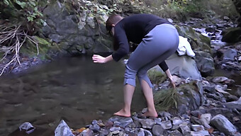 Dorm Room Fun With A Naughty Student: Get Wet And Wild In A Cold River