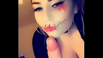 Amelia Skye Gives A Cum Facial To End Halloween