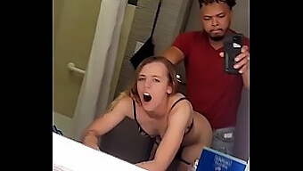 College Freshman Gets Fucked By A Big Cock In A Hotel Bathroom