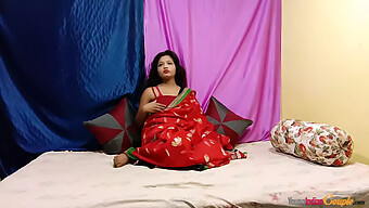 Hd Video Of A Young Indian Girl In A Red Sari Touching Herself To Orgasm