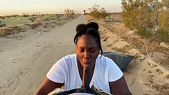 A Black Woman'S Blowjob And Doggystyle In A Car