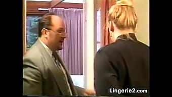 A Blonde Woman Spanked By Her Employer In The Workplace