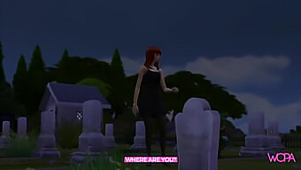 The Sims 4 Girl Gets Naughty In The Graveyard