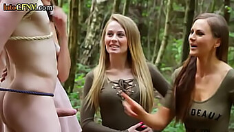 Cfnm Group Dominates Hot Babe With Oral And Handjobs In The Woods